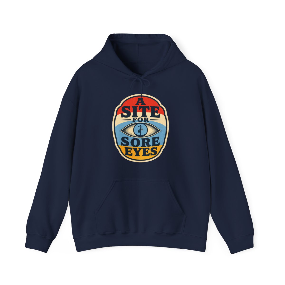 A Site for Sore Eyes Hoodie in Navy
