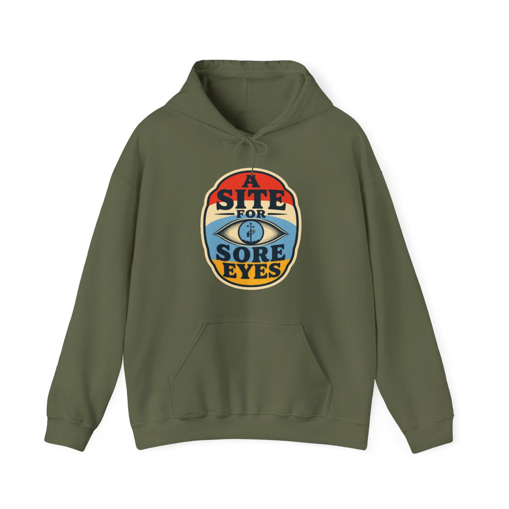 A Site for Sore Eyes Hoodie in Military Green