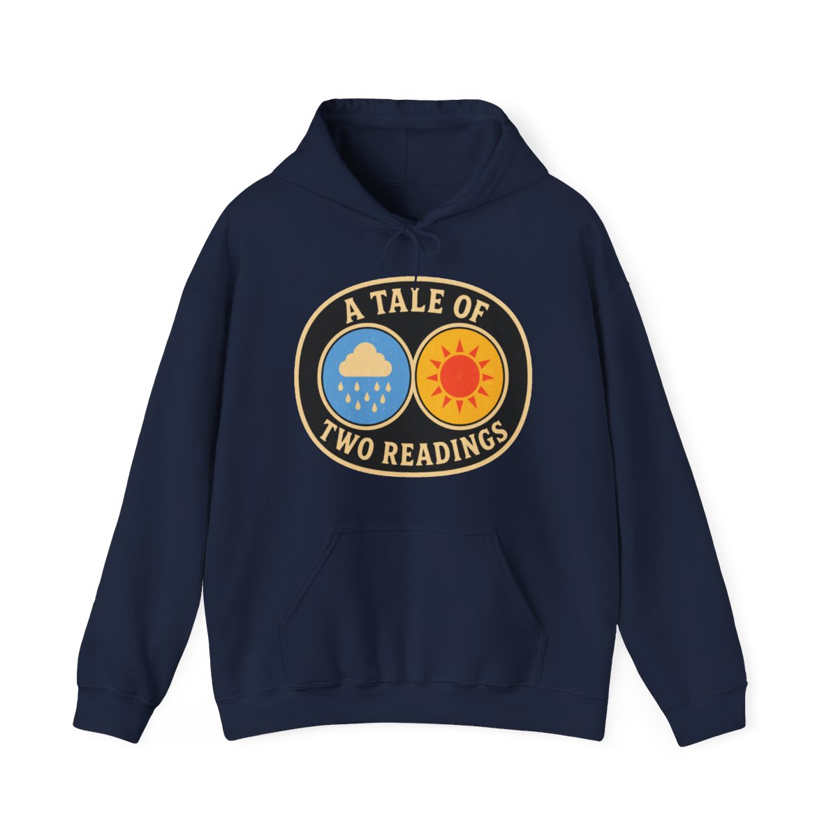 A Tale of Two Readings Hoodie in Navy