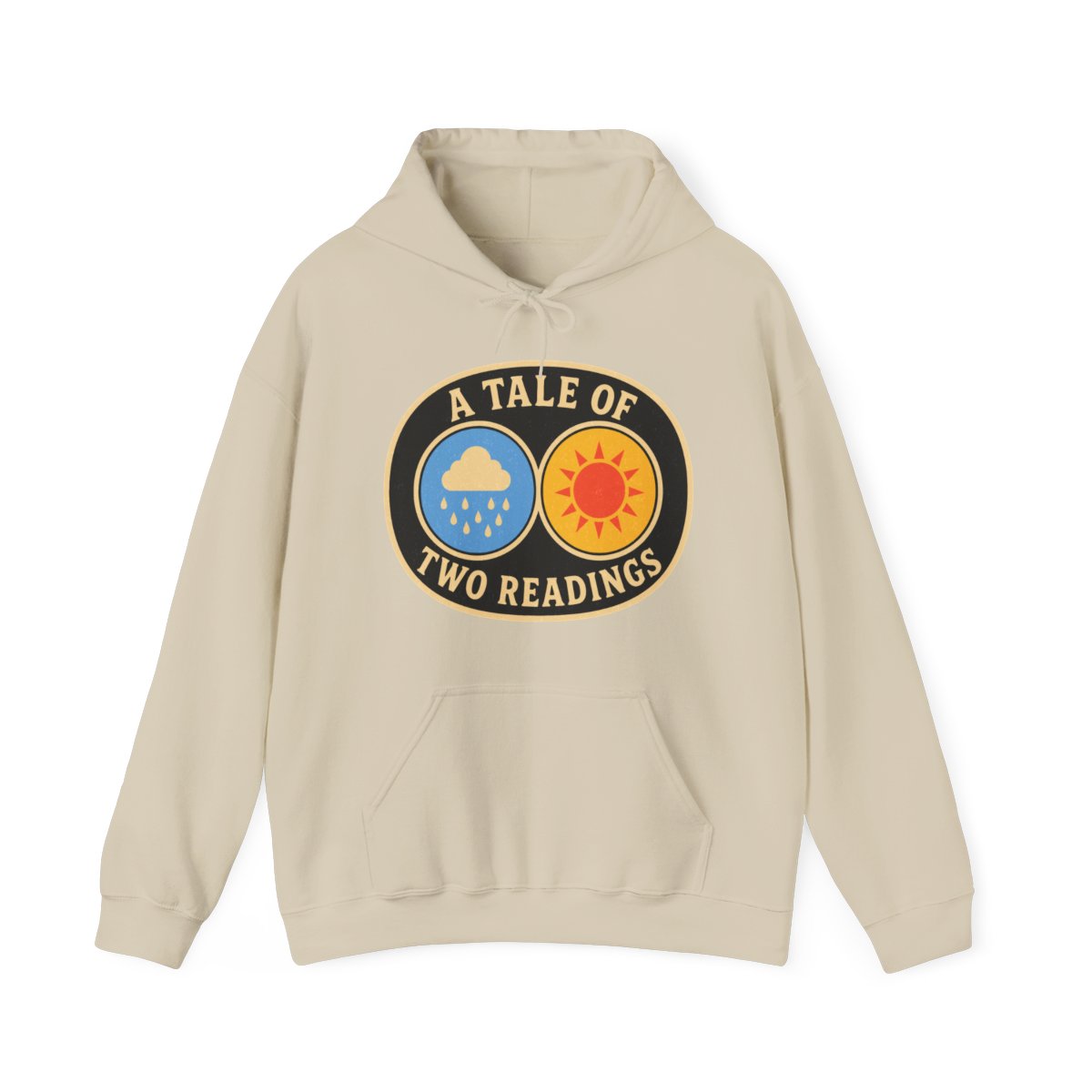 A Tale of Two Readings Hoodie in Sand