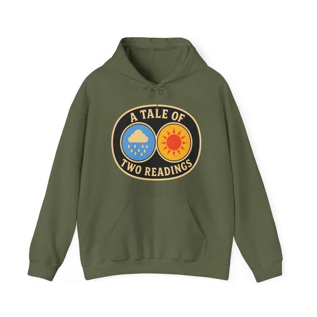 A Tale of Two Readings Hoodie in Military Green