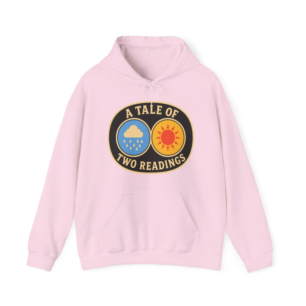 A Tale of Two Readings Hoodie in Light Pink