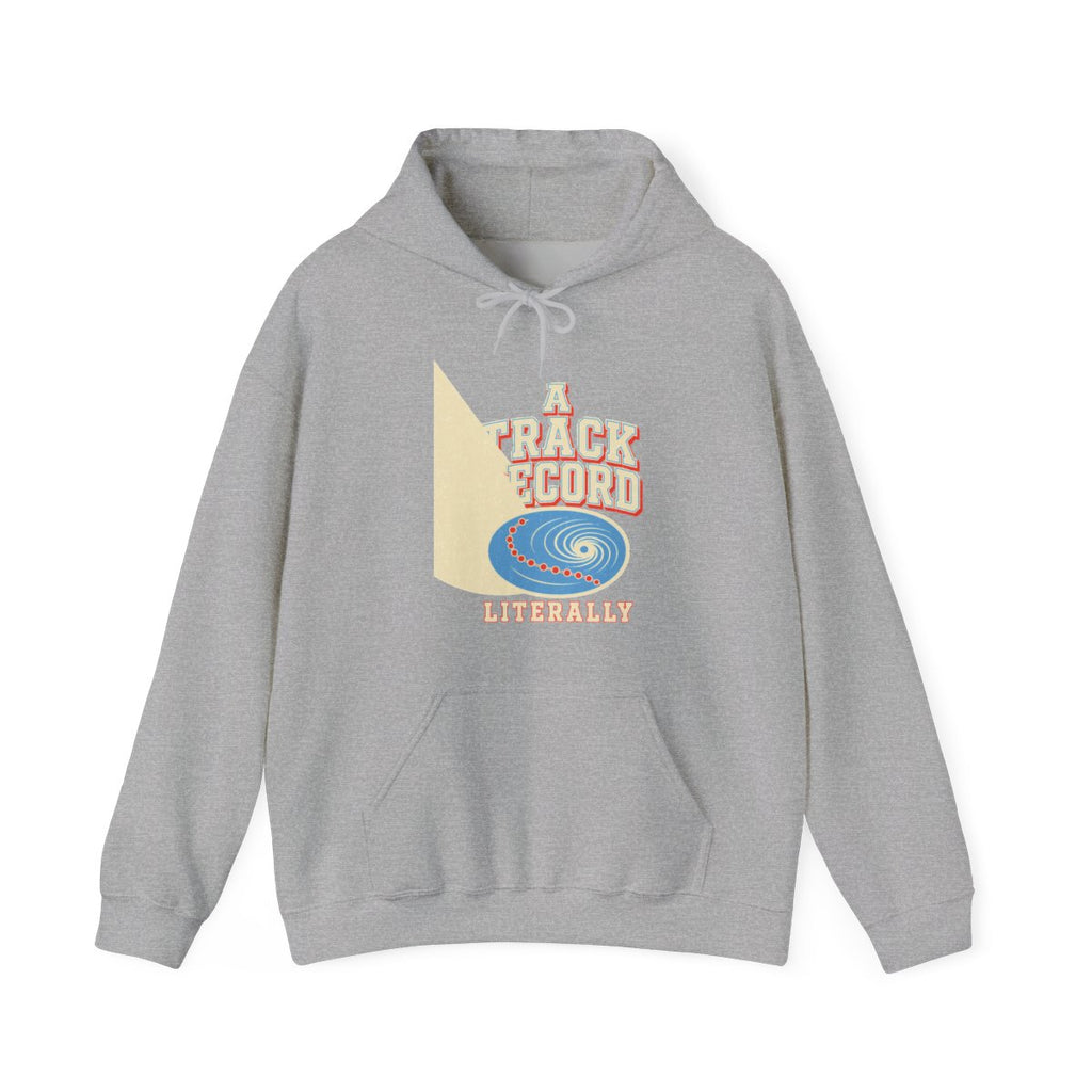 A Track Record, Literally Hoodie in Sport Grey