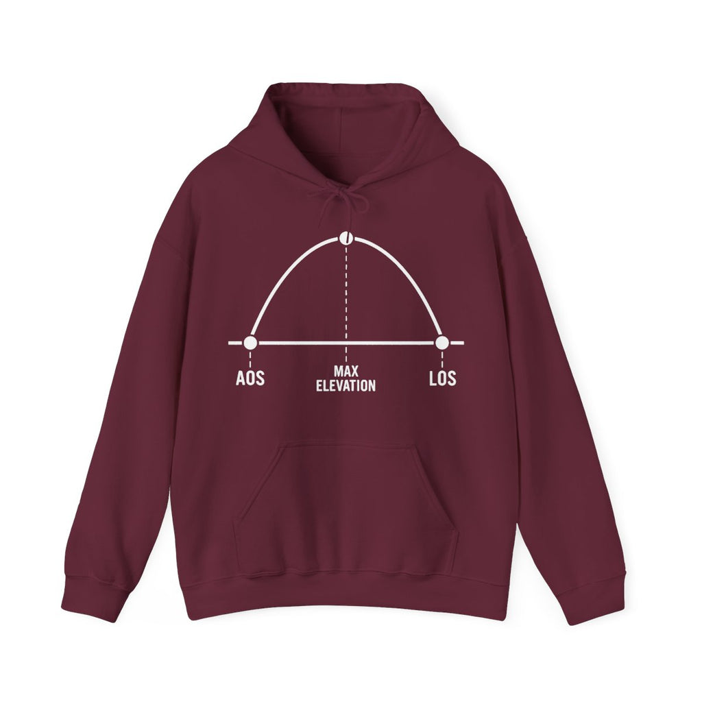 AOS Maximum Elevation LOS Hoodie in Maroon