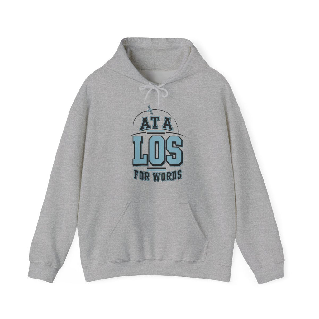 At a LOS for Words Hoodie in Sport Grey
