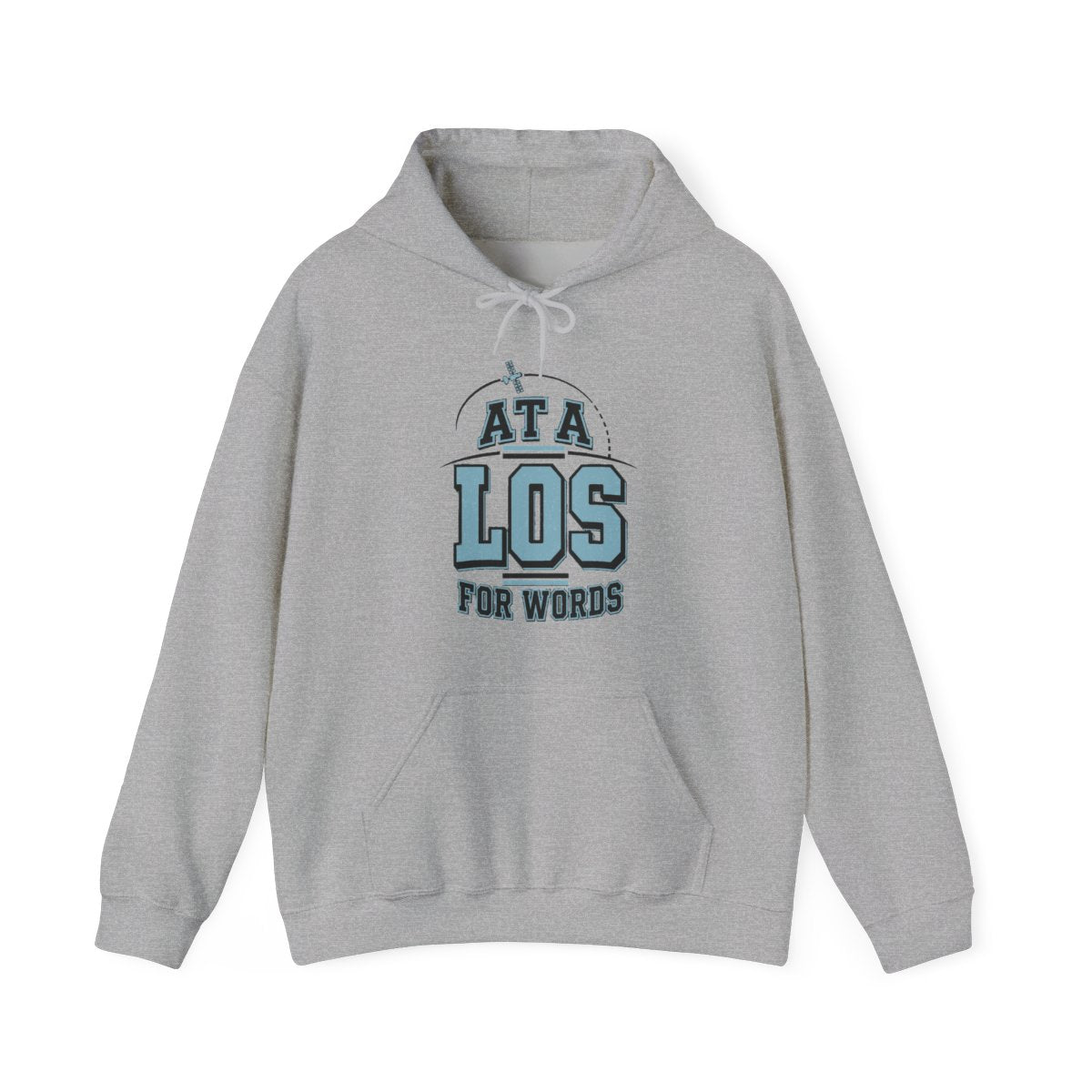 At a LOS for Words Hoodie in Sport Grey