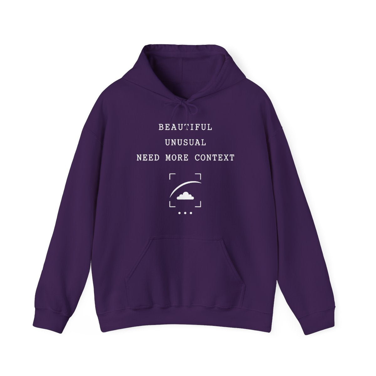 Beautiful Unusual Need More Context Hoodie in Purple