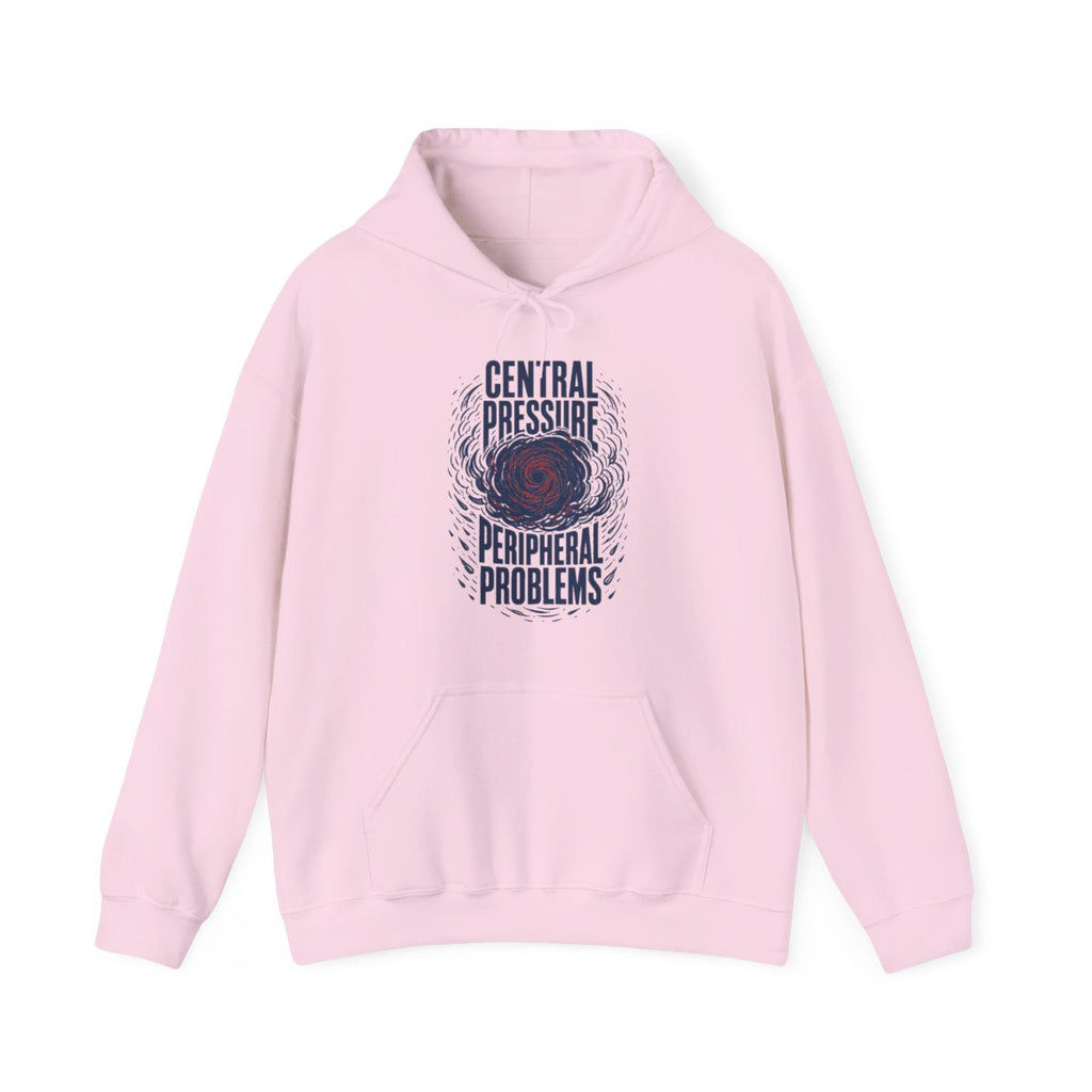 Central Pressure Peripheral Problems Hoodie in Light Pink