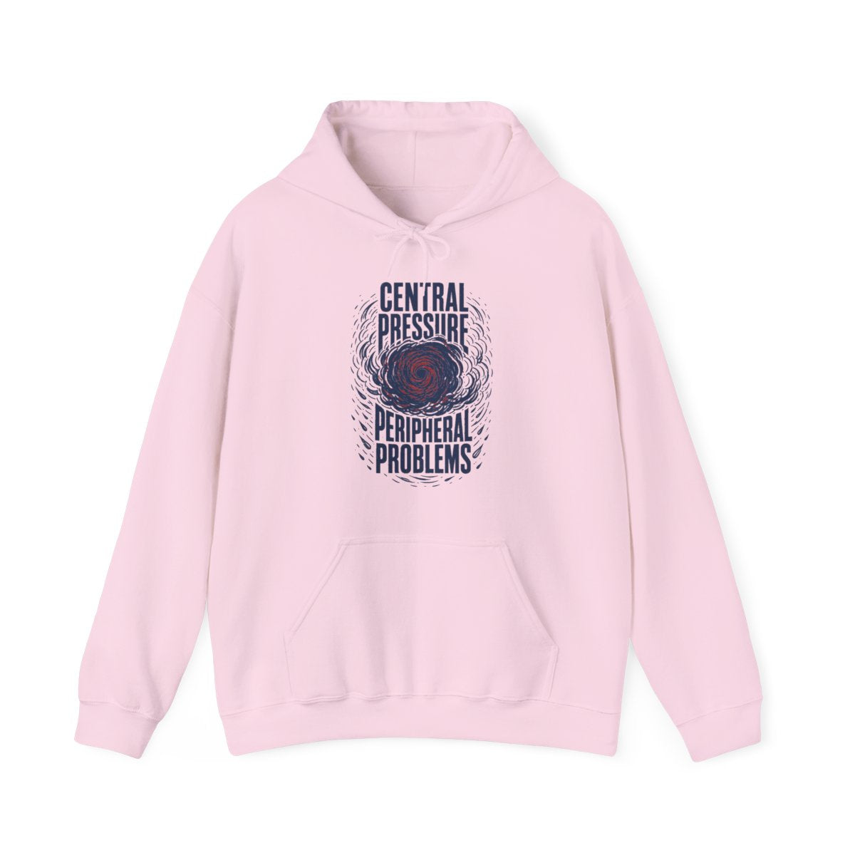 Central Pressure Peripheral Problems Hoodie in Light Pink