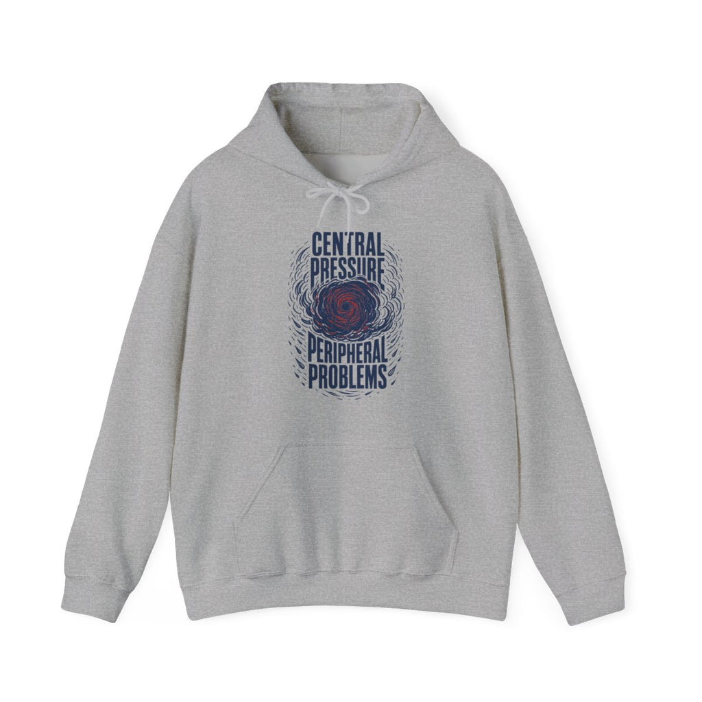 Central Pressure Peripheral Problems Hoodie in Sport Grey
