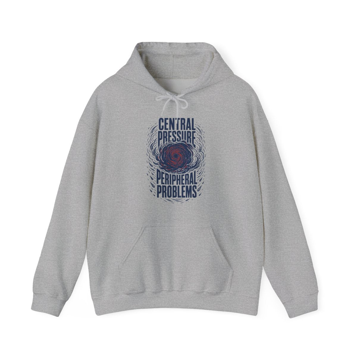 Central Pressure Peripheral Problems Hoodie in Sport Grey