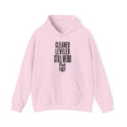 Cleaned Leveled Still Weird Hoodie in Light Pink