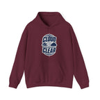 Cloud and Clear Hoodie in Maroon