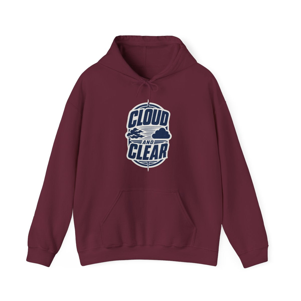 Cloud and Clear Hoodie in Maroon