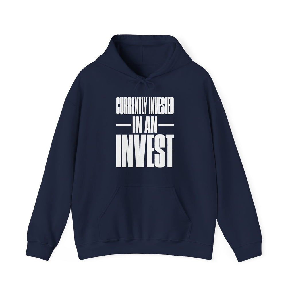 Currently Invested in an Invest Hoodie in Navy