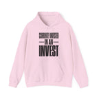 Currently Invested in an Invest Hoodie in Light Pink