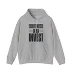 Currently Invested in an Invest Hoodie in Sport Grey