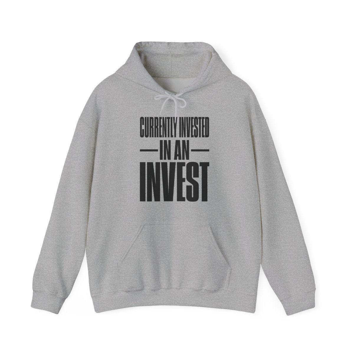 Currently Invested in an Invest Hoodie in Sport Grey
