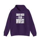 Currently Invested in an Invest Hoodie in Purple