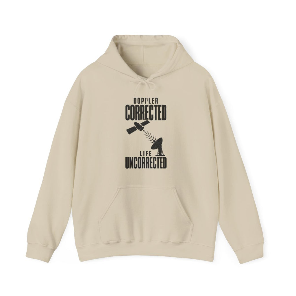 Doppler Corrected Life Uncorrected Hoodie in Sand