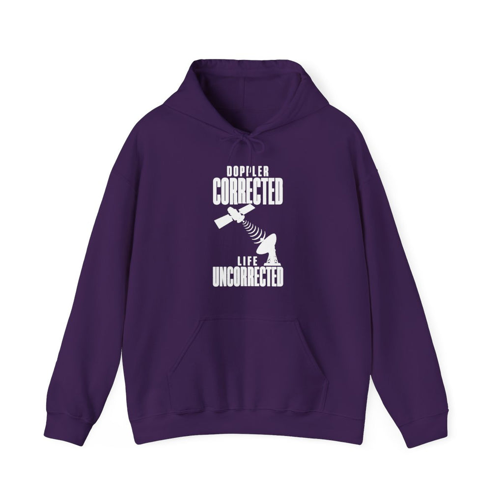 Doppler Corrected Life Uncorrected Hoodie in Purple