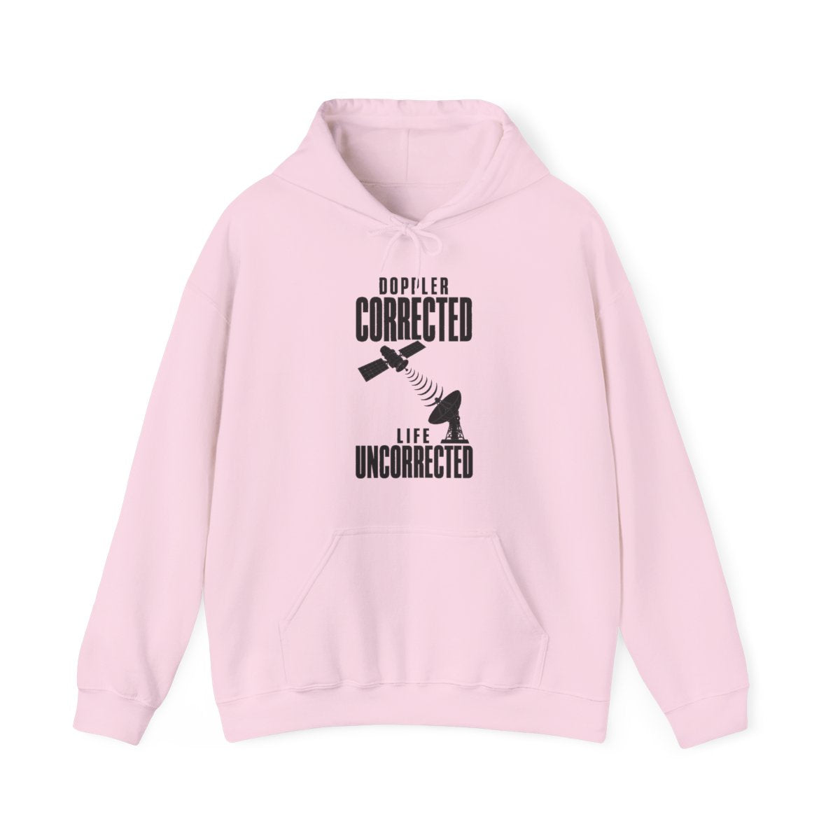 Doppler Corrected Life Uncorrected Hoodie in Light Pink