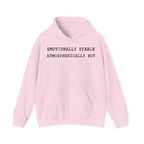 Emotionally Stable Atmospherically Not Hoodie in Light Pink