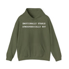Emotionally Stable Atmospherically Not Hoodie in Military Green