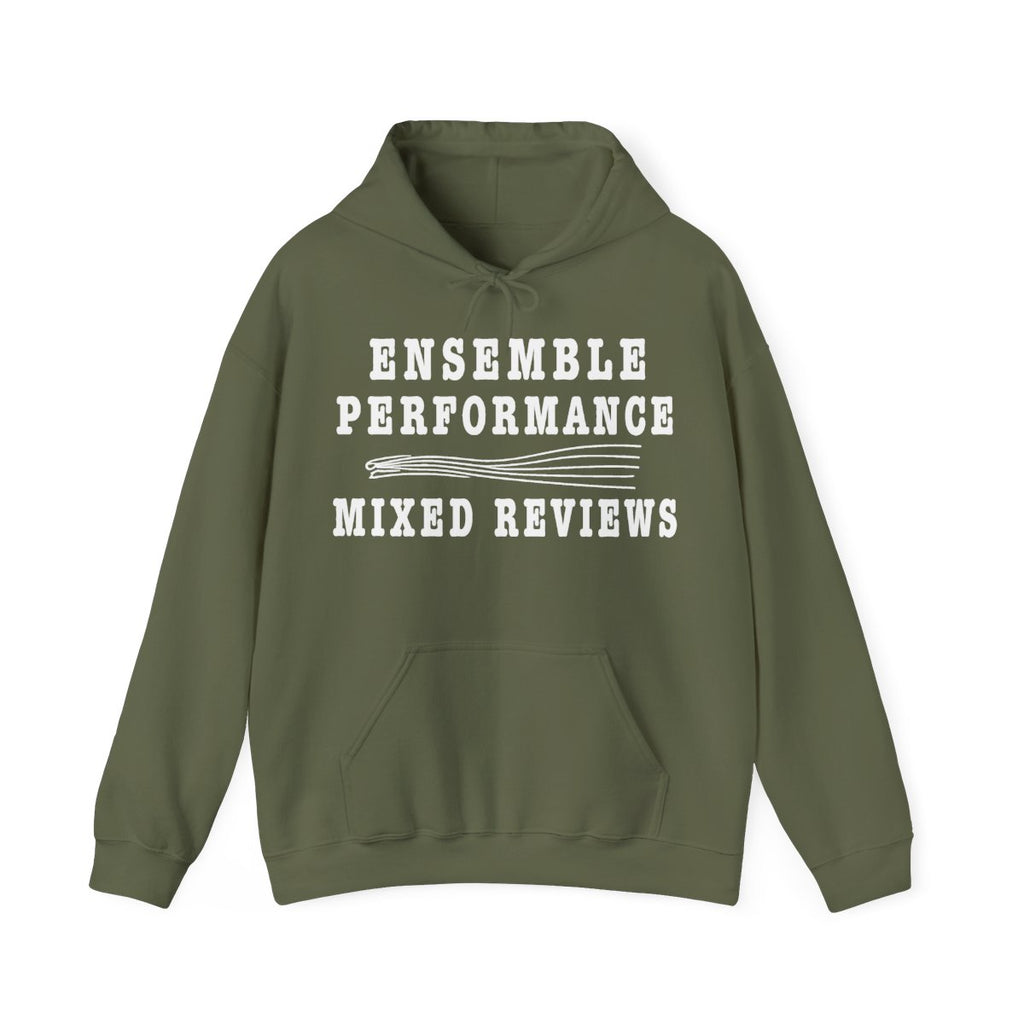 Ensemble Performance Mixed Reviews Hoodie in Military Green