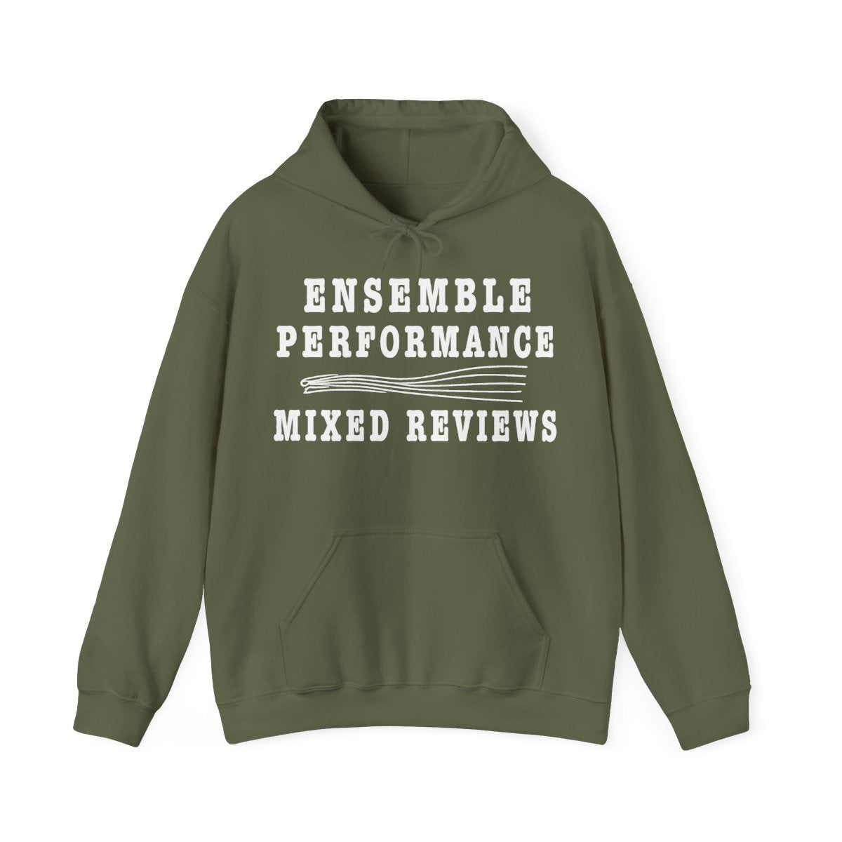 Ensemble Performance Mixed Reviews Hoodie in Military Green