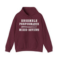 Ensemble Performance Mixed Reviews Hoodie in Maroon