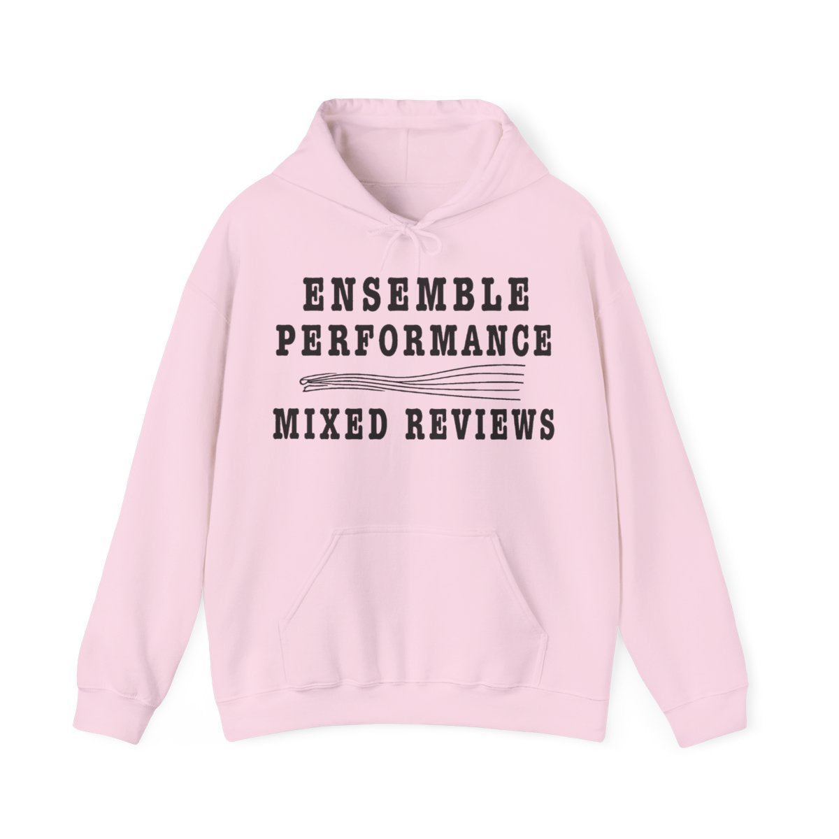 Ensemble Performance Mixed Reviews Hoodie in Light Pink