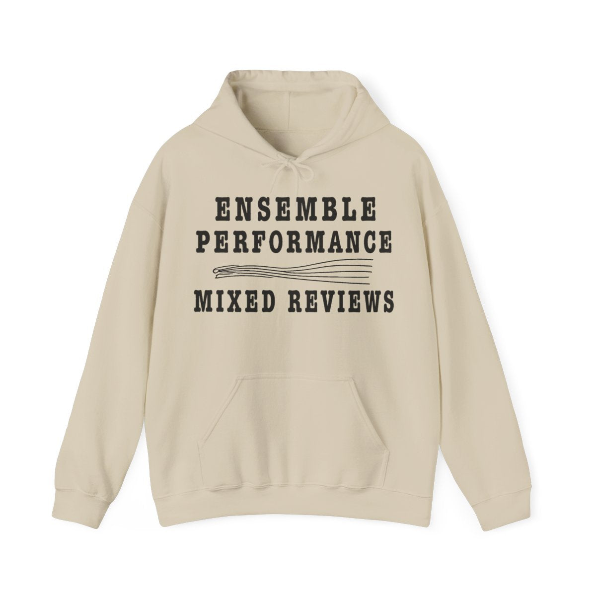 Ensemble Performance Mixed Reviews Hoodie in Sand
