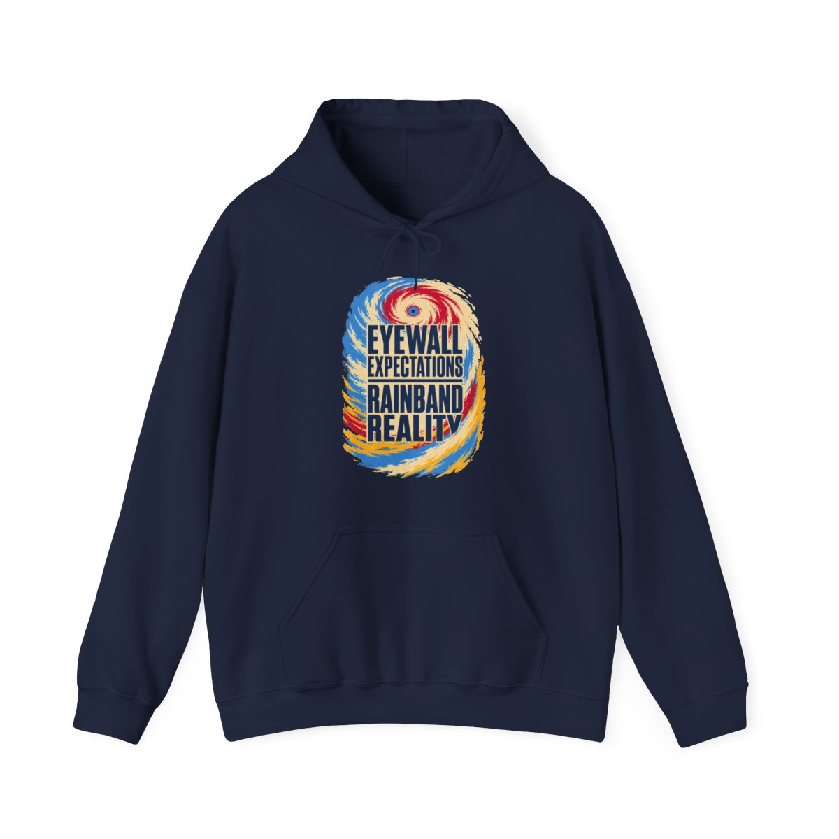 Eyewall Expectations Rainband Reality Hoodie in Navy