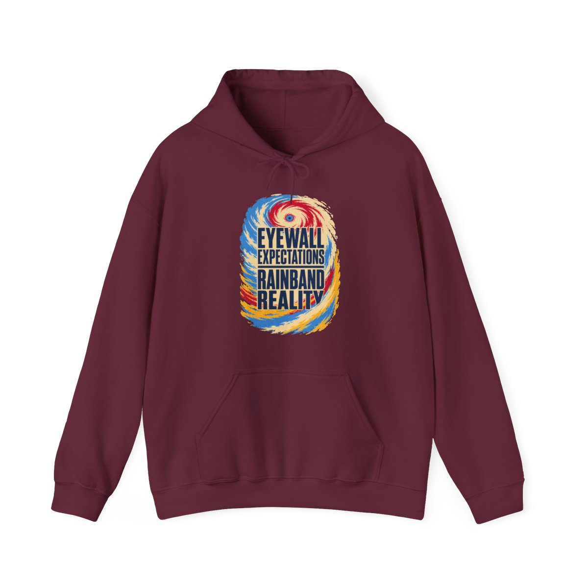 Eyewall Expectations Rainband Reality Hoodie in Maroon
