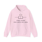 Field Notes from Above Eye Level Hoodie in Light Pink
