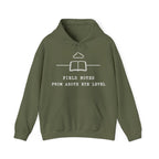 Field Notes from Above Eye Level Hoodie in Military Green