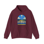 Follow the Trace Respect the Place Hoodie in Maroon