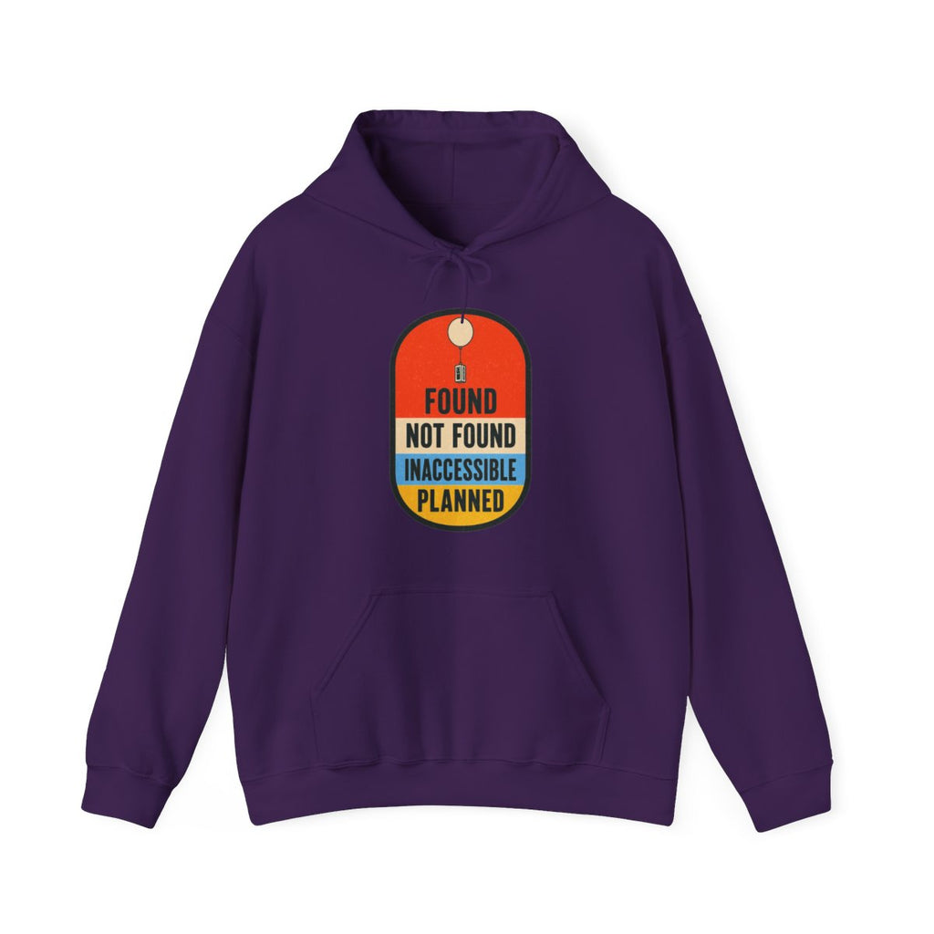 Found Not Found Inaccessible Planned Hoodie in Purple