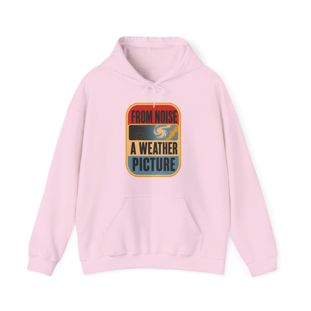 From Noise, a Weather Picture Hoodie in Light Pink
