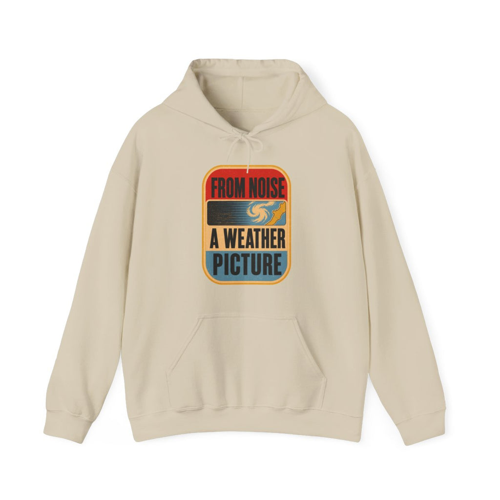 From Noise, a Weather Picture Hoodie in Sand