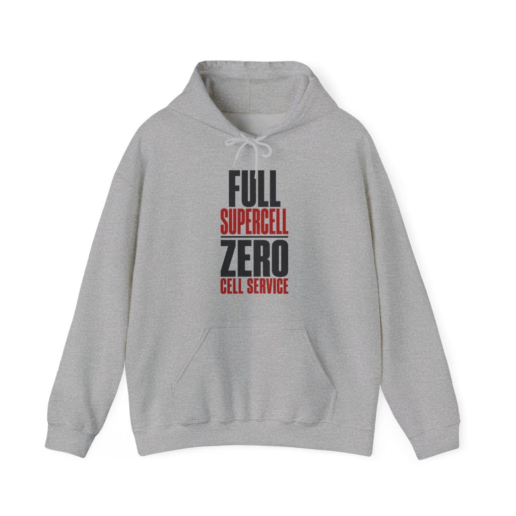 Full Supercell, Zero Cell Service Hoodie in Sport Grey
