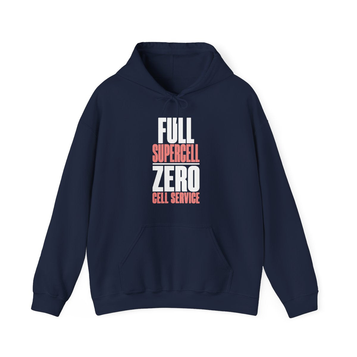 Full Supercell, Zero Cell Service Hoodie in Navy