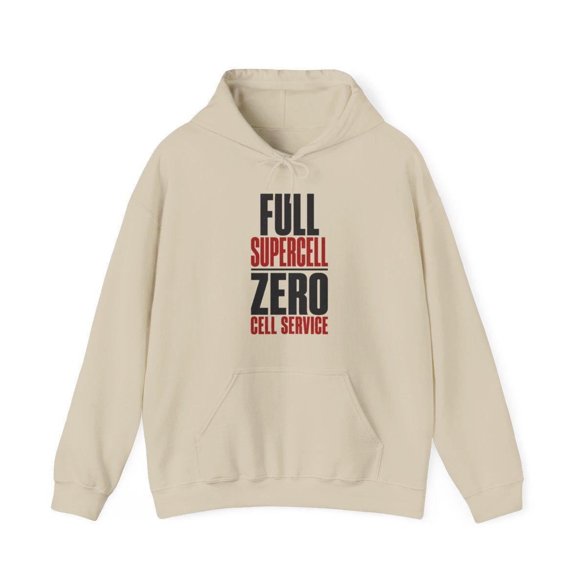 Full Supercell, Zero Cell Service Hoodie in Sand