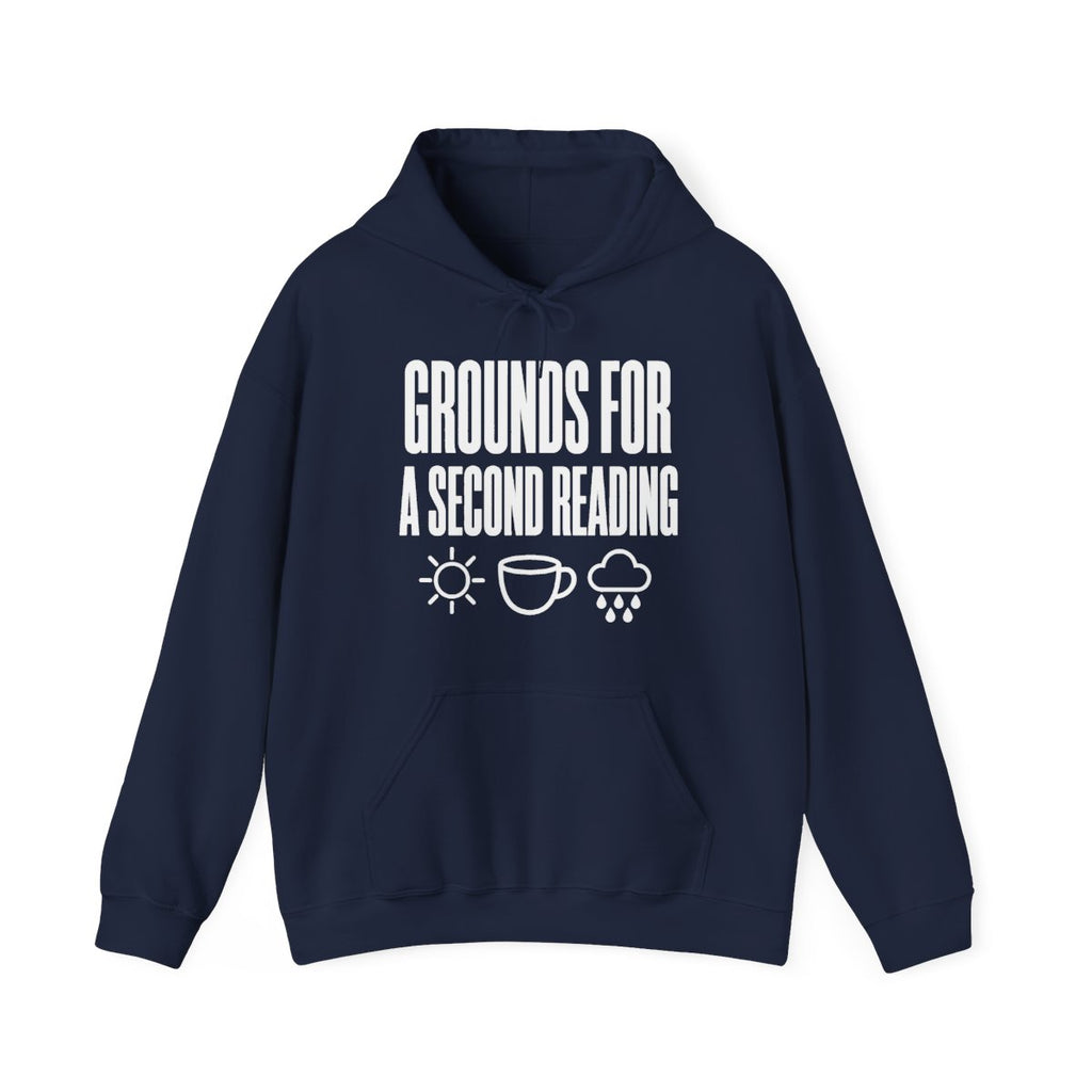 Grounds for a Second Reading Hoodie in Navy