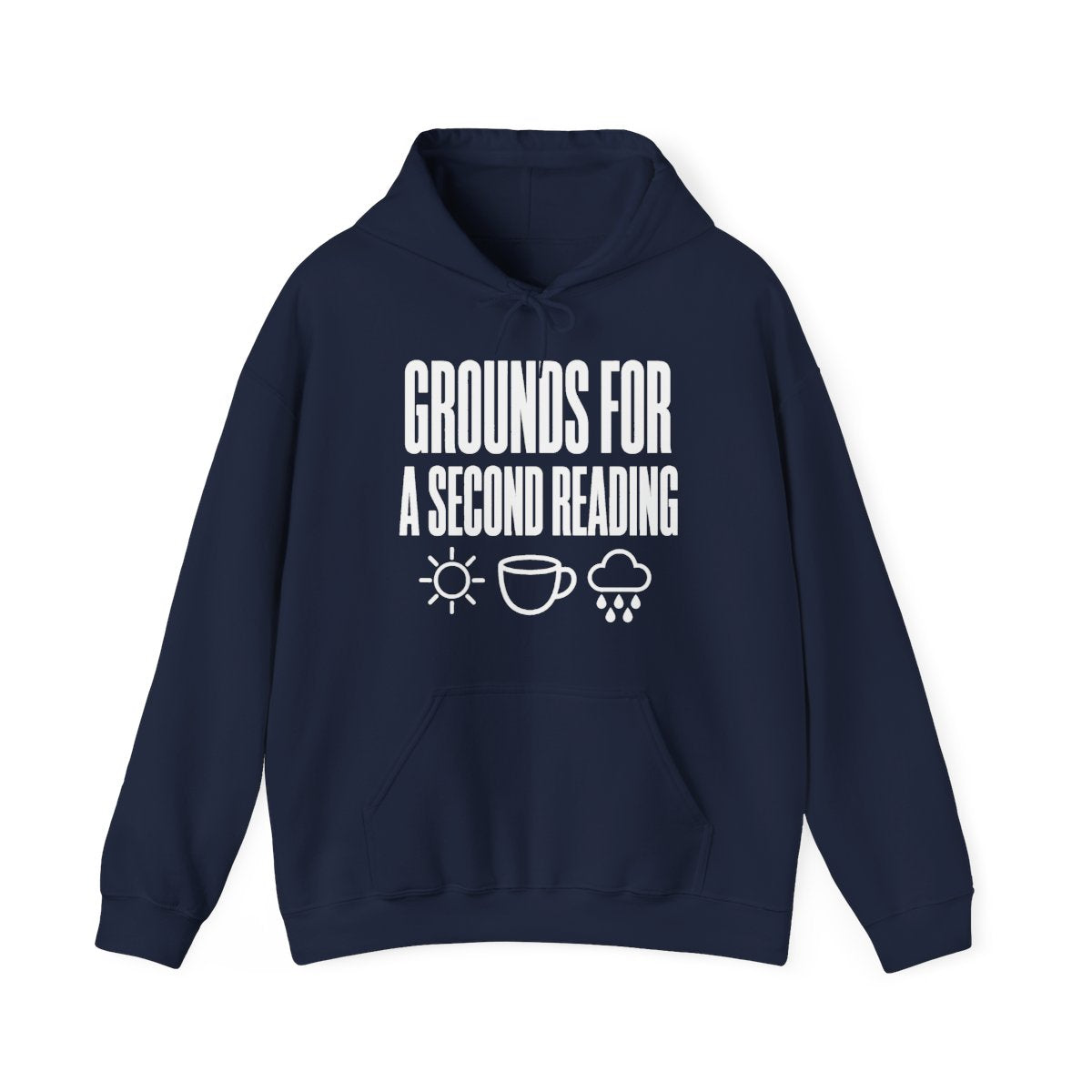 Grounds for a Second Reading Hoodie in Navy