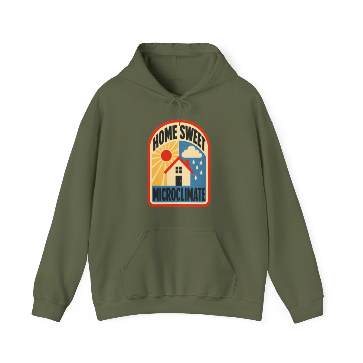 Home Sweet Microclimate Hoodie in Military Green