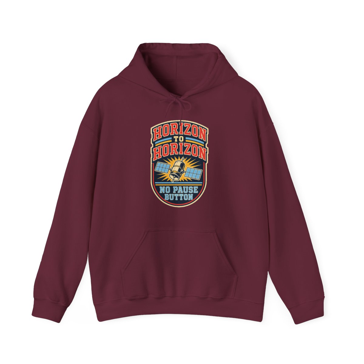 Horizon to Horizon No Pause Button Hoodie in Maroon