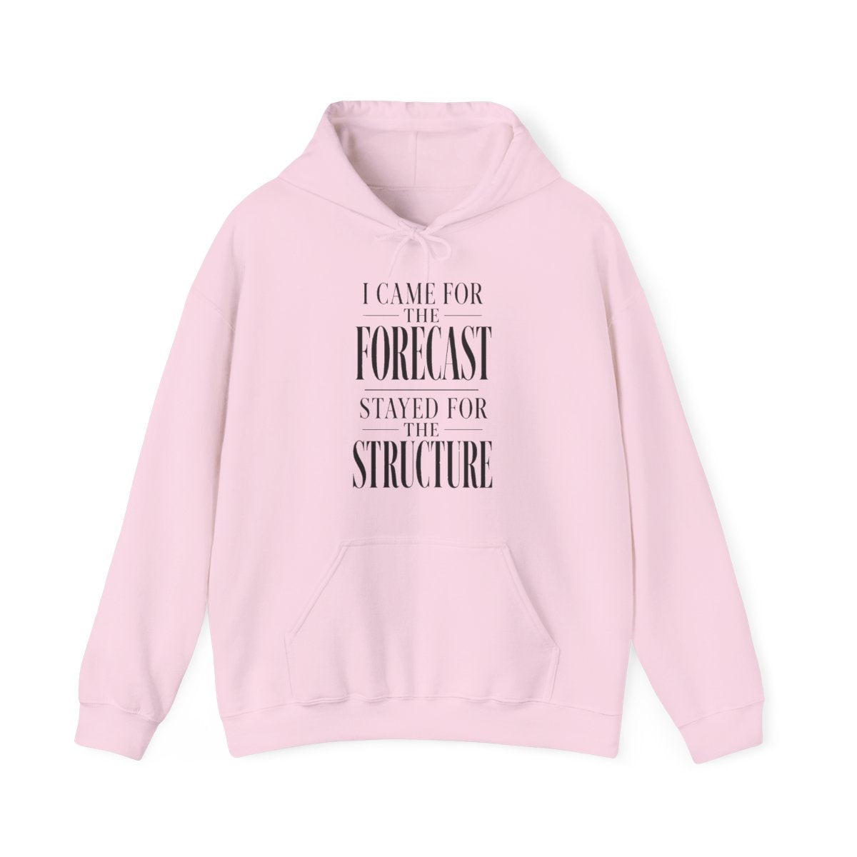 I Came for the Forecast Stayed for the Structure Hoodie in Light Pink