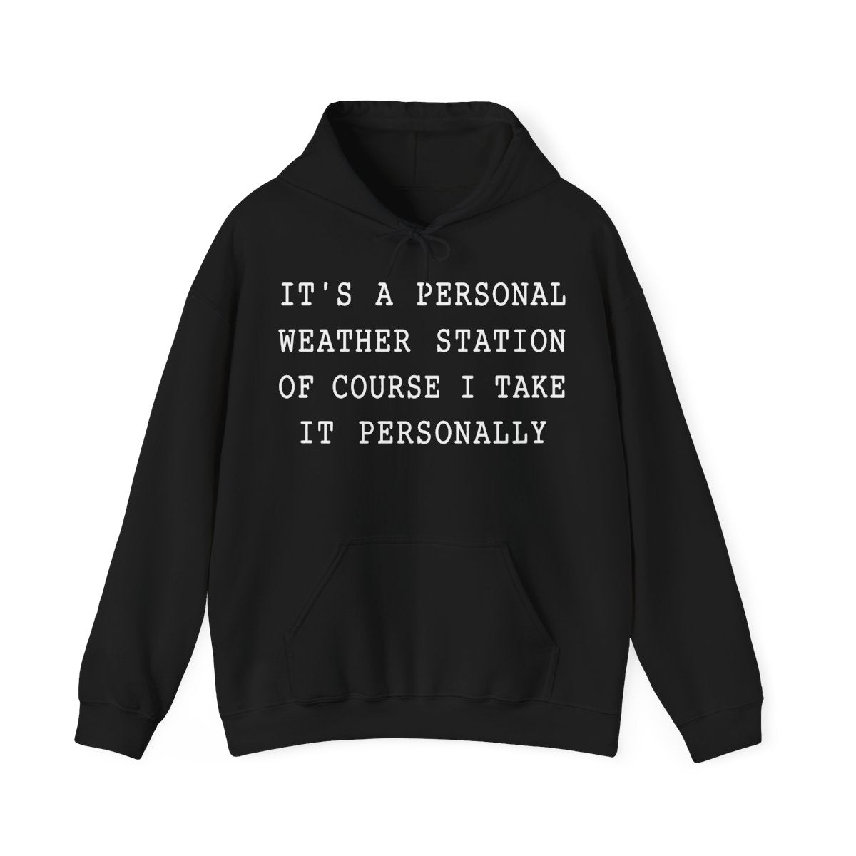 It's a Personal Weather Station of Course I Take It Personally Hoodie in Black